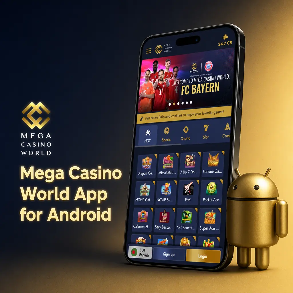 Mega Casino World Android app screen