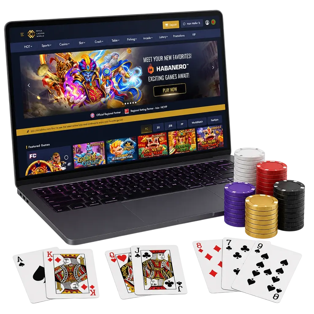 Mega Casino World online casino platform for Bangladesh players