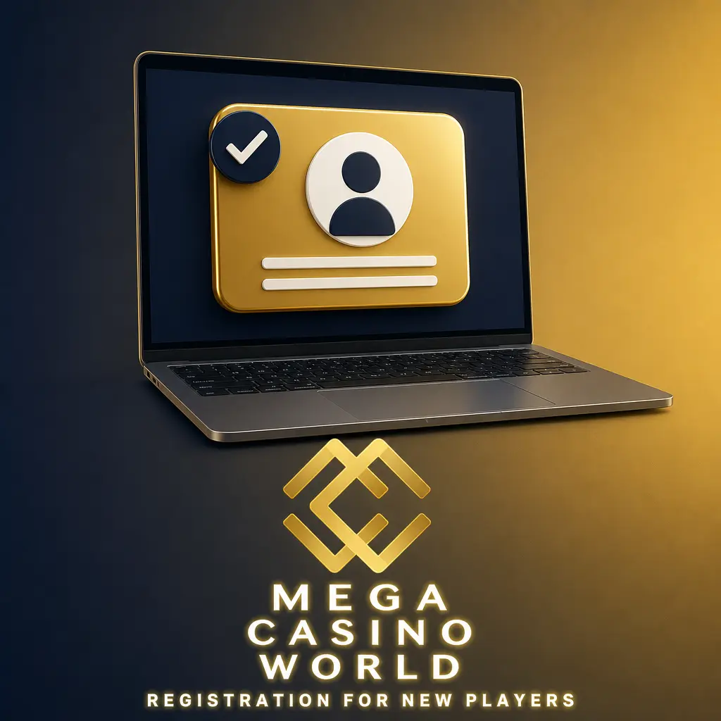 New player completing Mega Casino World registration