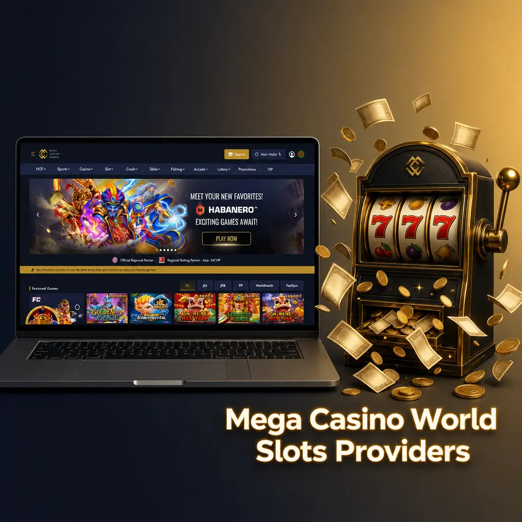Slots providers lineup at Mega Casino World