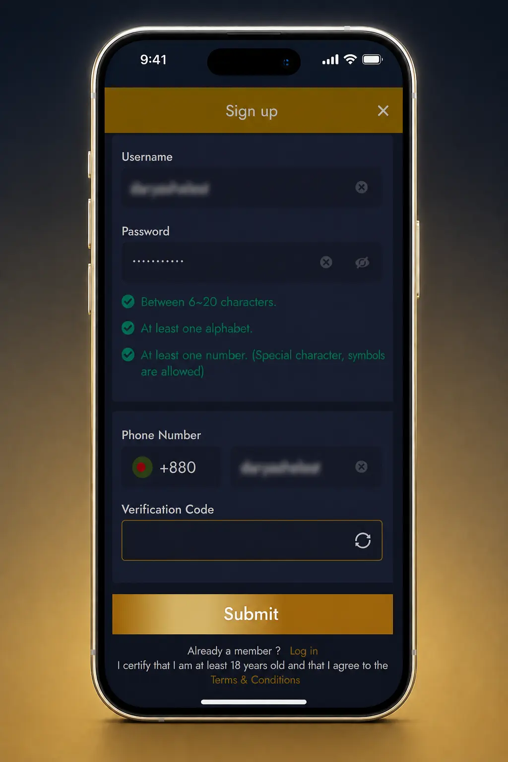 Mobile screen showing the slots lobby at Mega Casino World